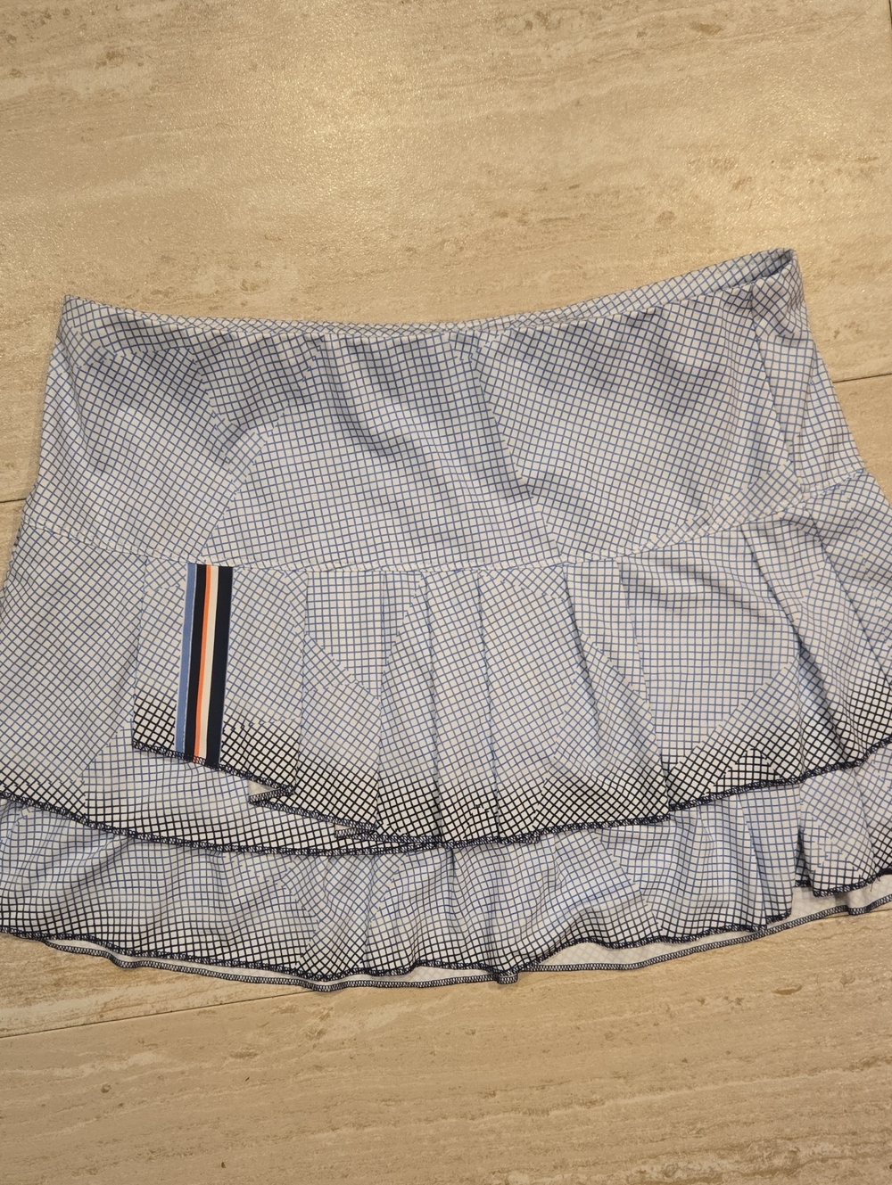 Lucky in Love Black/Blue/White Checkered/Pleated Leisure Skort